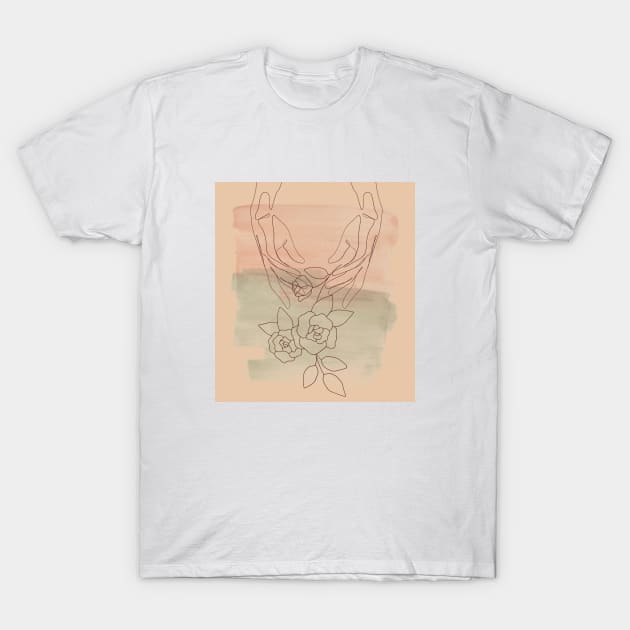 Hands holding flower T-Shirt by KiRich